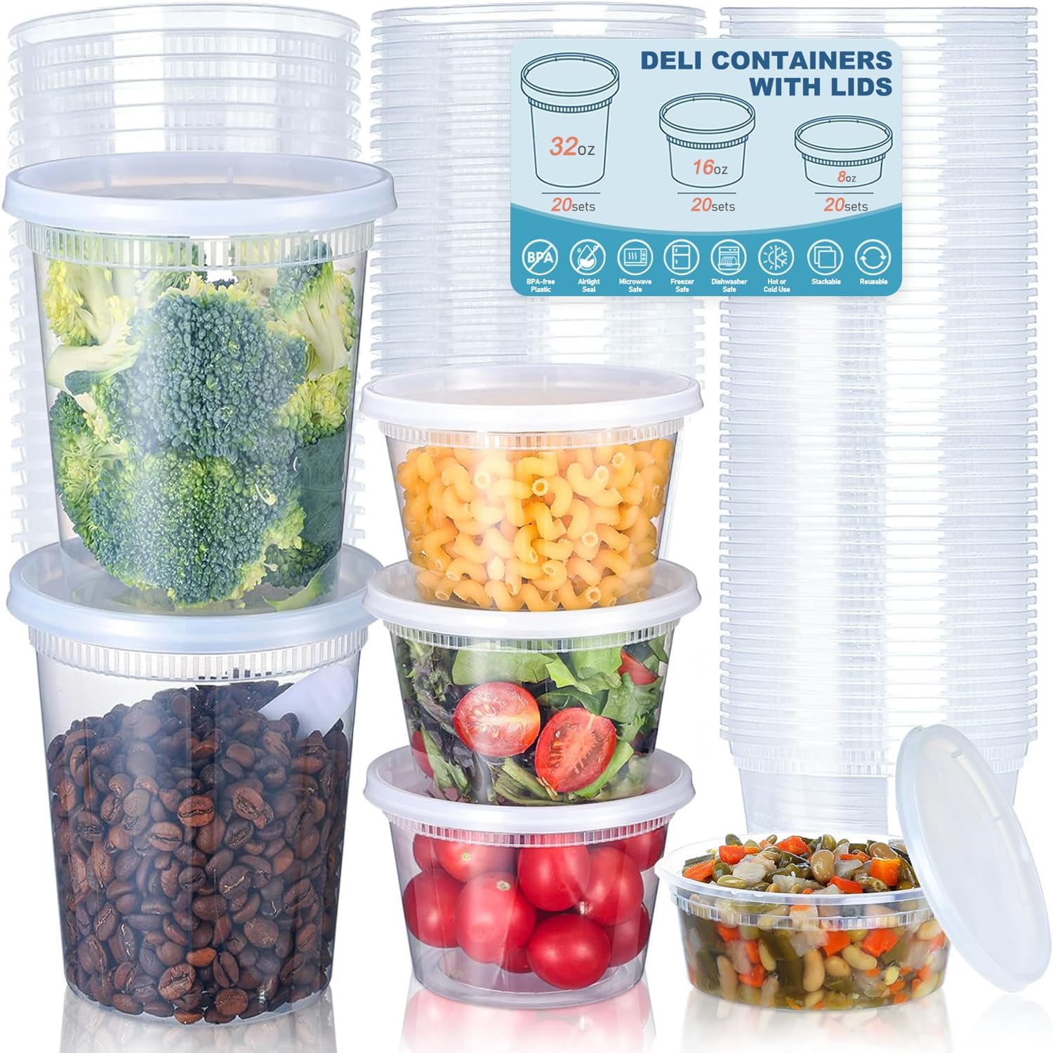 Food Storage Ideas - 24 recipientes de armazenamento de alimentos