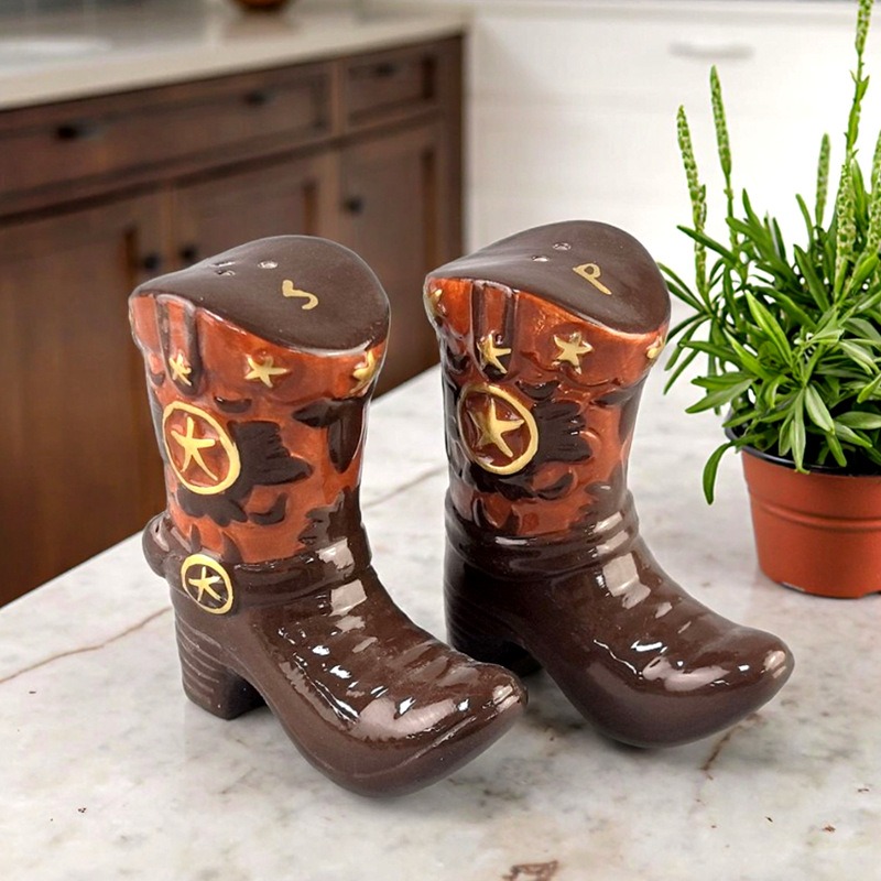 Food Storage Utensils - Botas vintage cerâmica tempero jar conjunto