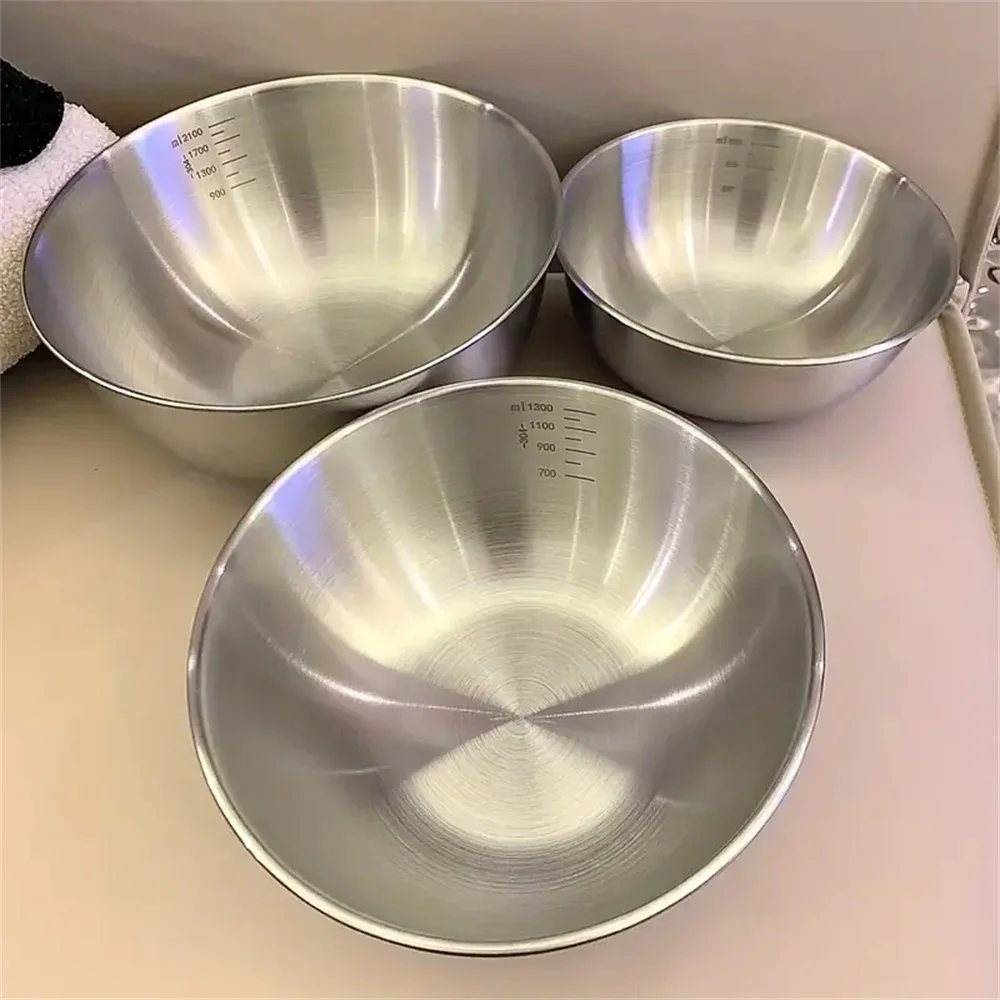 Food Storage And Preservation - Conjunto de Tigelas de Aço Inoxidável