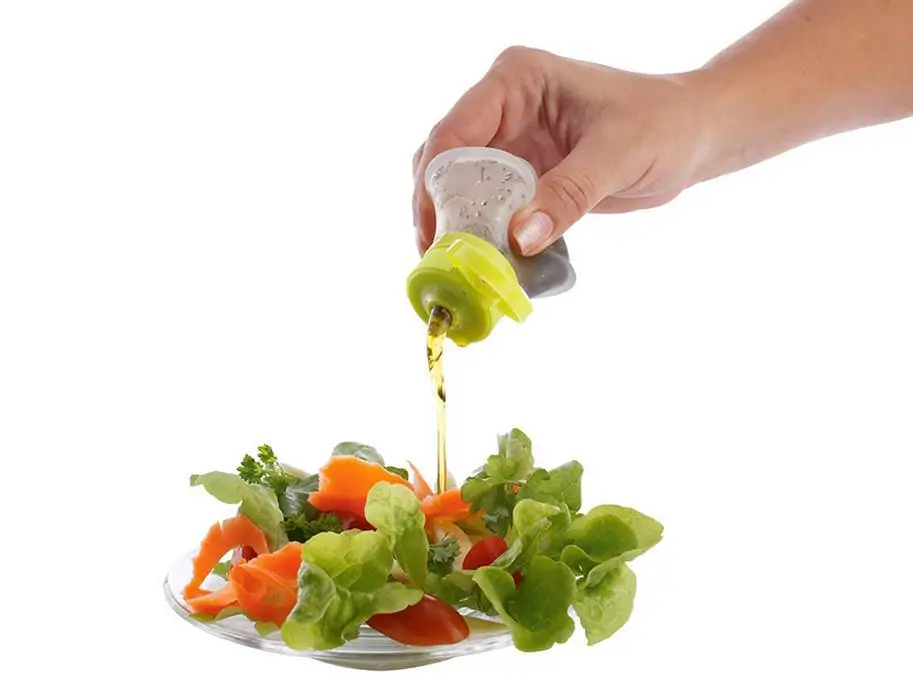 Salad Dressing Bottle - Molho de silicone garrafa espremedor salada