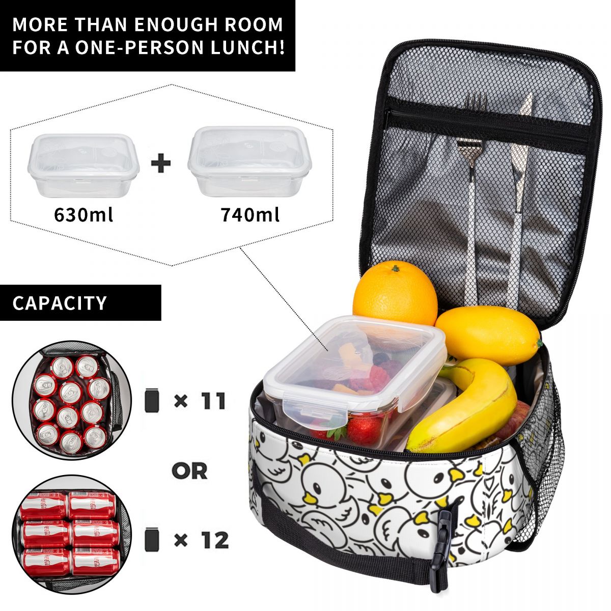 Lancheira feminina com estampa - Food Storage Yellow avaliação e preço