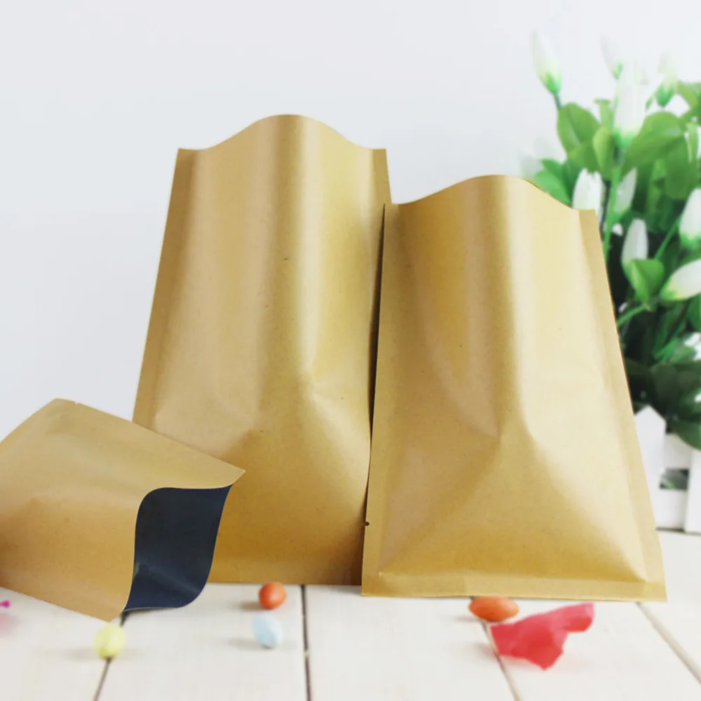 8*12cm aberto superior marrom  - Food Storage In Mylar Bags avaliação e preço