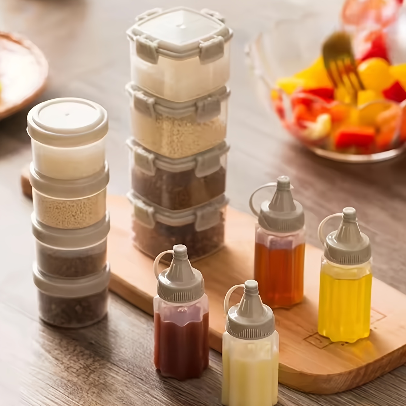 2 Frascos Mini de Plástico par - Salad Dressing Bottle avaliação e preço