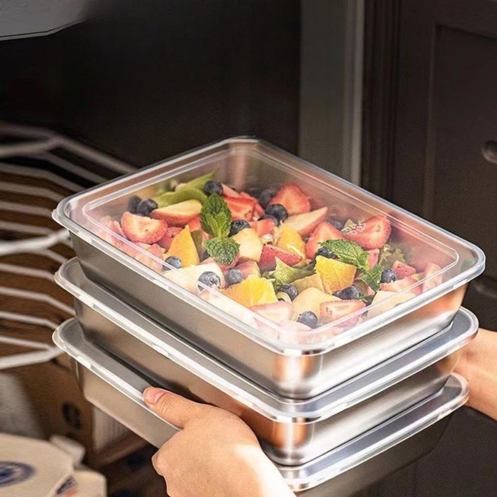 Bandeja de Servir em Aço Inoxi - Food Storage Ideas avaliação e preço