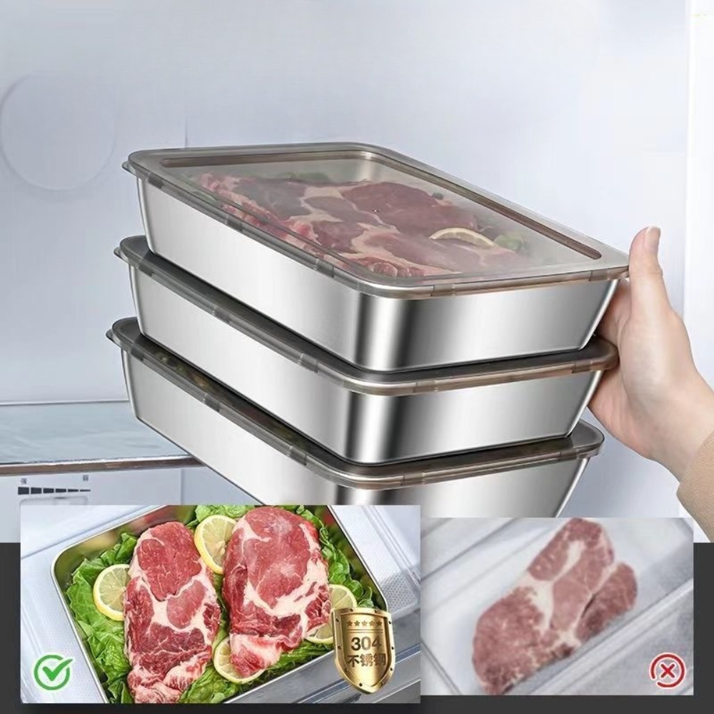 Bandeja de Servir em Aço Inoxi - Food Storage Ideas avaliação e preço